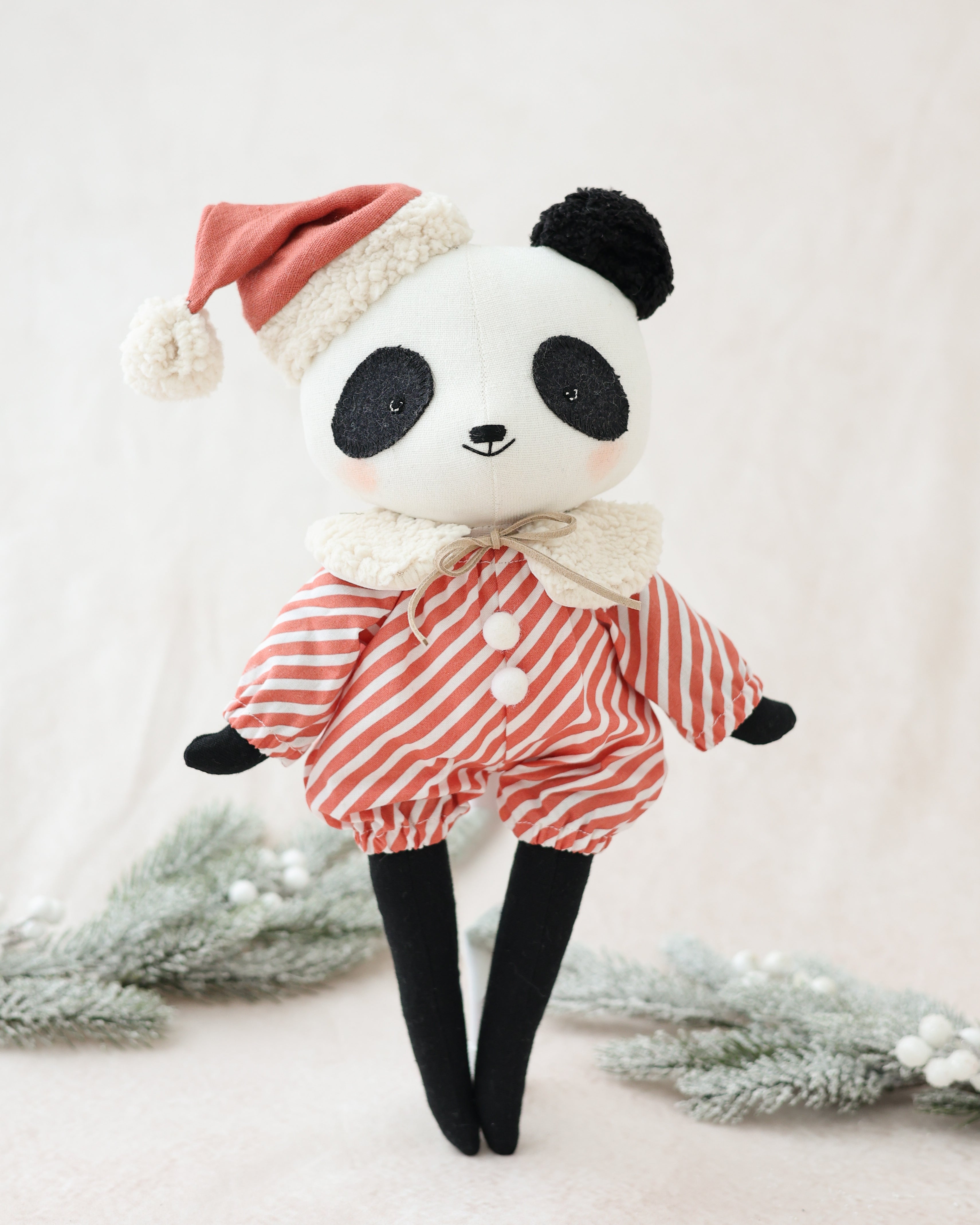 Panda Soft Toy in Christmas Outfit