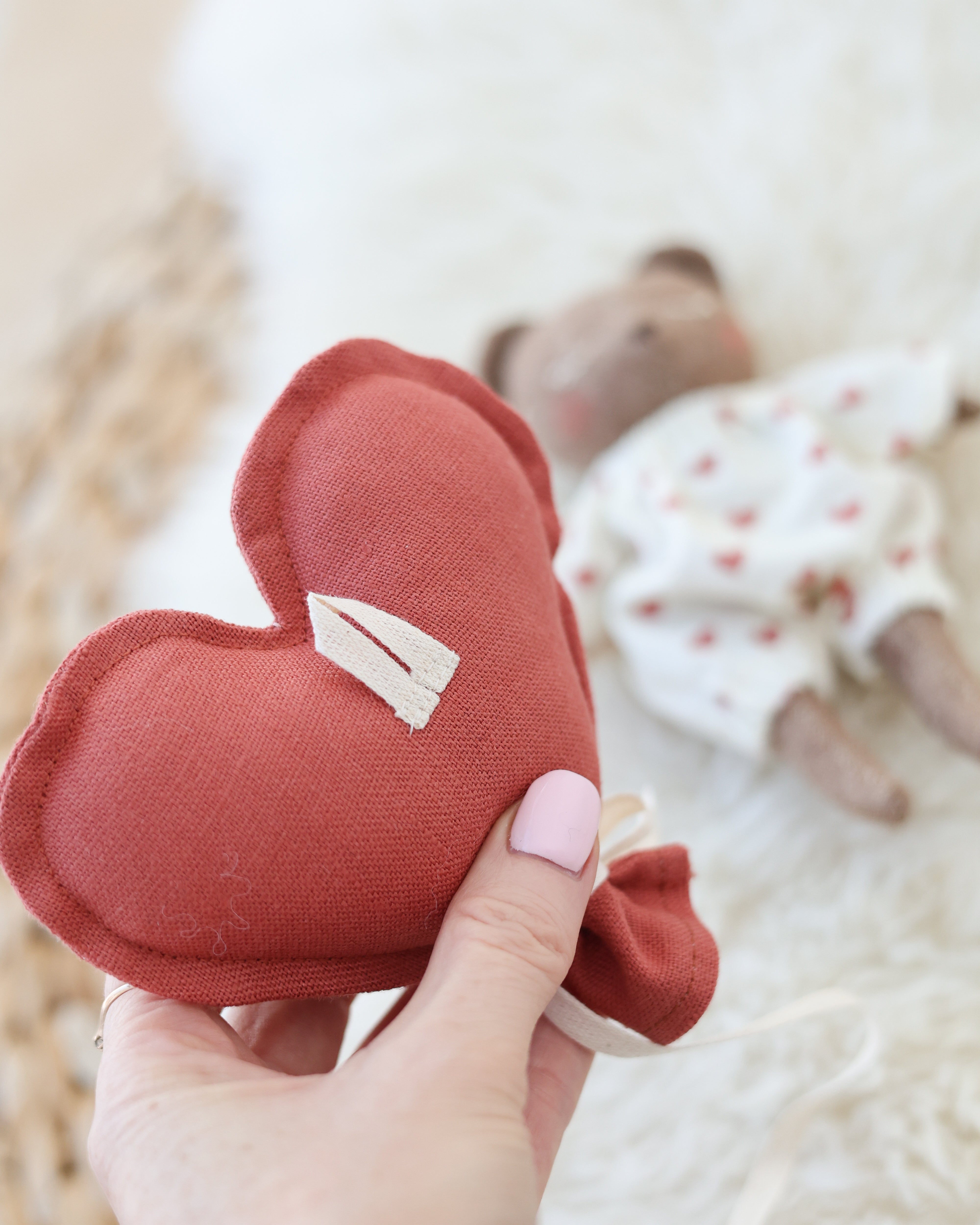 Mini Teddy Bear + Heart Balloon