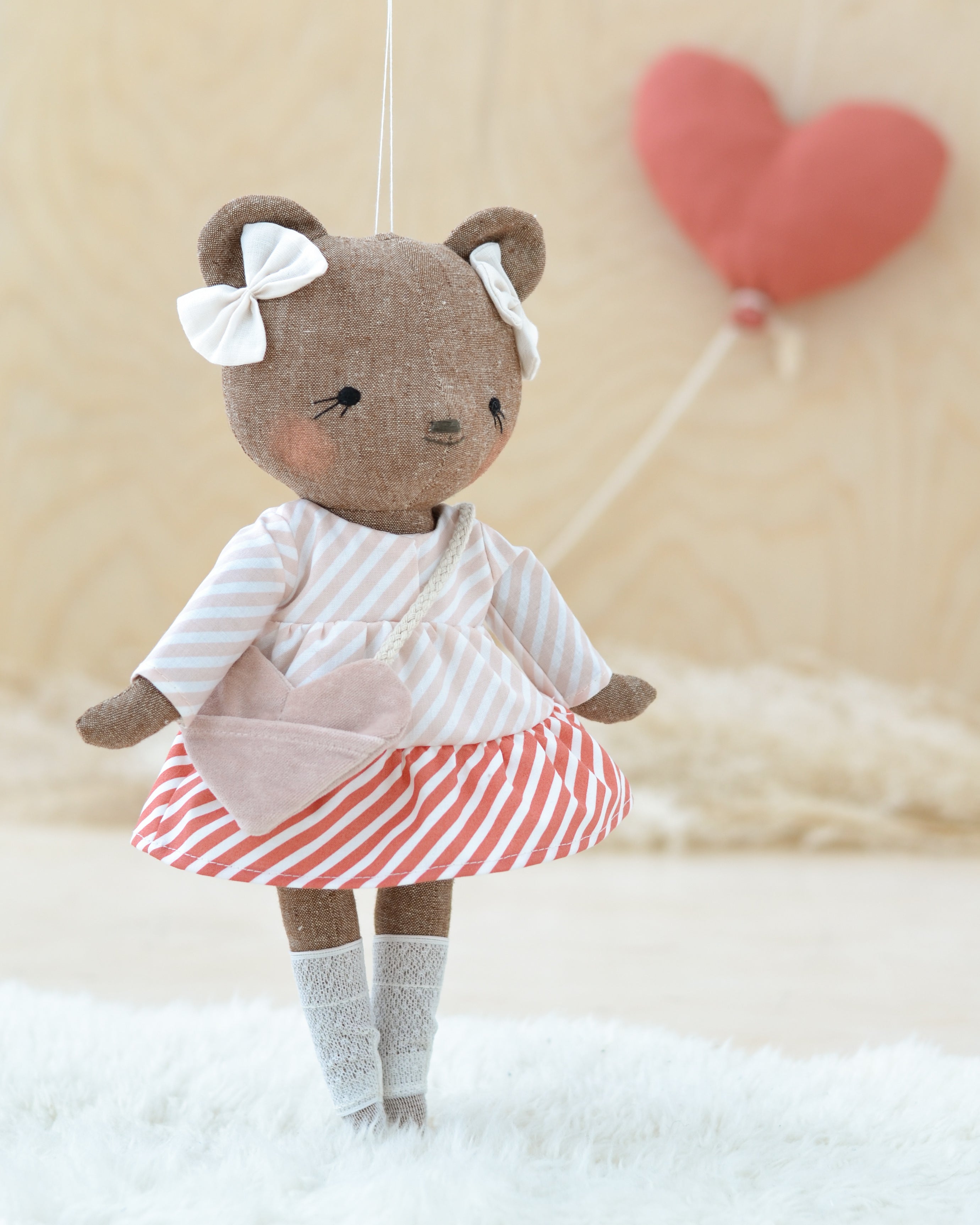 Bear Soft Toy Charlotte Love outfit