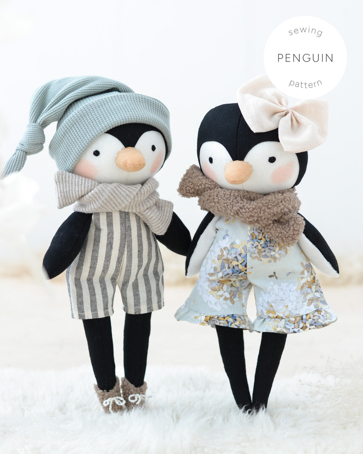 Patron de couture - Poupée Peluche Pingouin