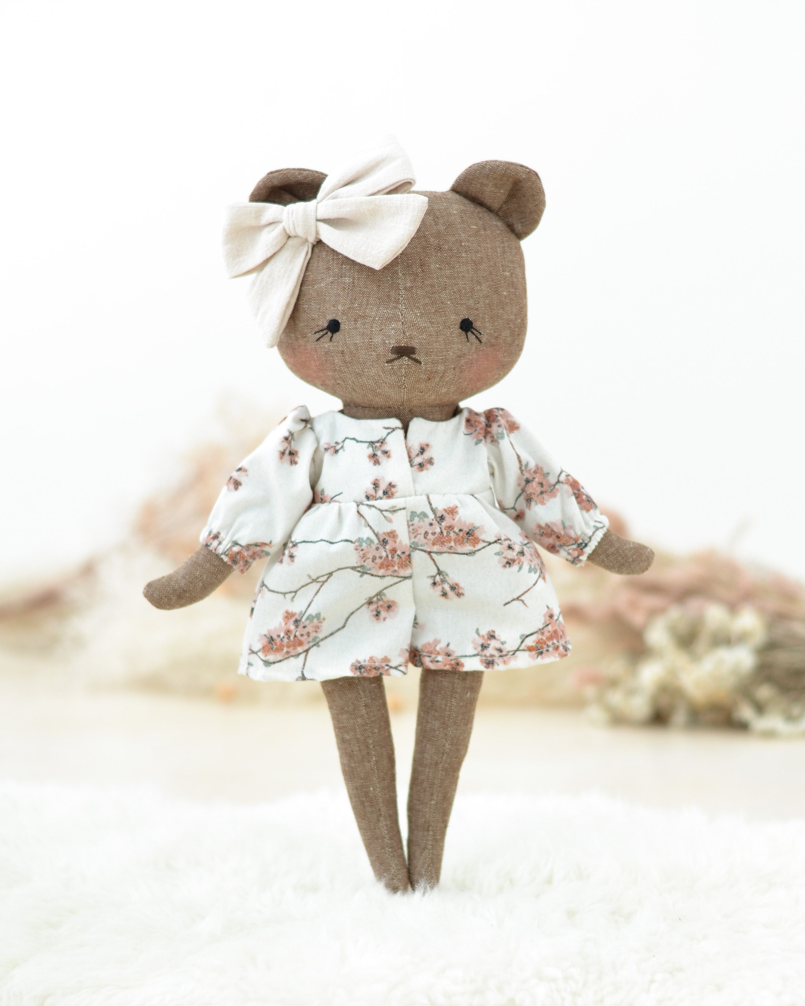 Bear Soft Toy Charlotte Floral